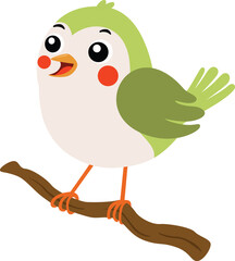 Cute bird on a branch