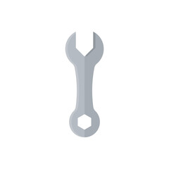 Wrench flat icon, automotive tool icon symbol element, repair and service icon vector illustration. 