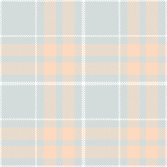 Classic Urban Mist Seamless Tartan with Sandy White accents Fabric Design