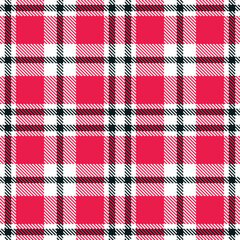 Elegant Highland White & Bright Black Stallion Seamless Tartan Fabric Design