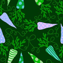 Summer vegetable seamless carrots pattern for wrapping paper and fabrics and kids clothes print and kitchen textiles
