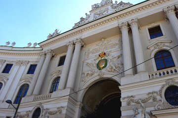 Hofburg, historical imperial palace and landmark in central Vienna, Austria.