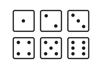 Dice Faces Vector Illustration