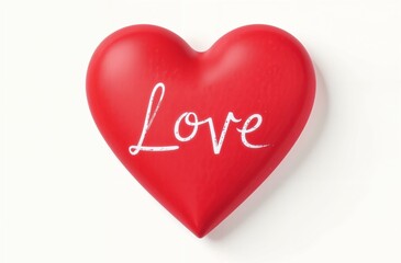 The photograph features a heart-shaped balloon with the word "love" written on it.