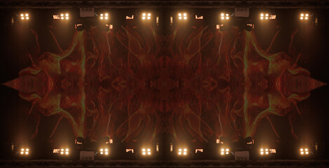 Abstract texture background for design. Stage light and smoke on stage, lighting and spotlights