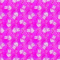 Sea animals seamless ocean jellyfish pattern for wrapping paper and fabrics and linens and kids clothes print