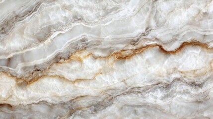 Naklejka premium Elegant marble texture in shades of white, grey, and brown, perfect for backgrounds and decorative design elements.