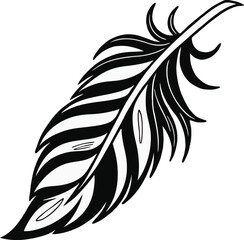 Tribal tattoo design featuring a black and white bird, dragon, and phoenix with feathers, wings, and tails, incorporating nature elements and bold silhouettes