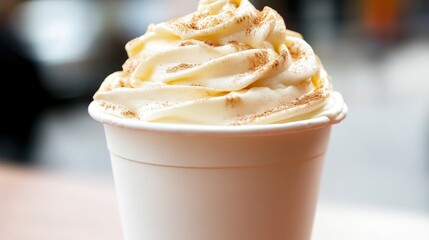Delicious Hot Beverage Topped with Whipped Cream and Cinnamon Perfect for Cozy Moments