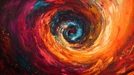 A swirling vortex of luminescent energy, a cosmic dance of vibrant colors, revealing an abyss of infinite possibilities. Infinite Abyss. Illustration