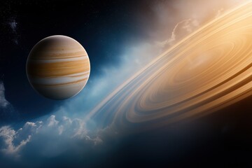 Fototapeta premium Futuristic observatory detects biosignatures of alien life on distant exoplanet