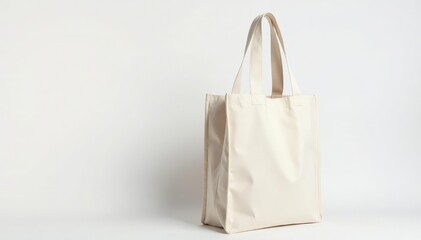 Classic reusable canvas shopping bag, white background , bag mockup, style, cloth