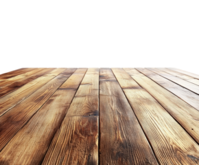 Wooden flooring rustic isolated on transparent background, png