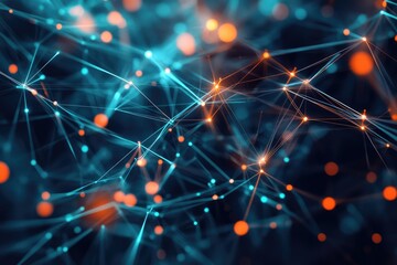 Modern office and communication network for business management. AI generated illustration.