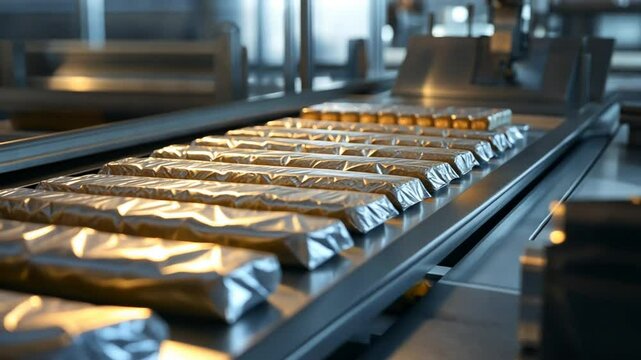 Factory Production Line of Individually Wrapped Bars