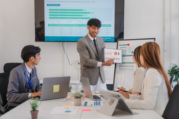 Business Presentation with Data Charts