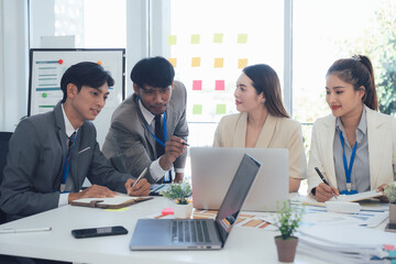 Diverse Business Team Collaboration in Office