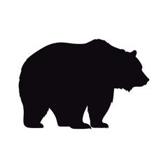 Bear Walking Silhouette. Bear: A Symbol of Strength.
