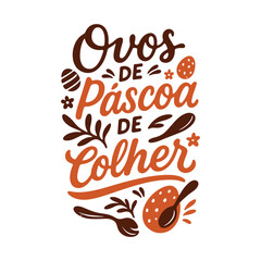 Decorative lettering spoon Easter eggs