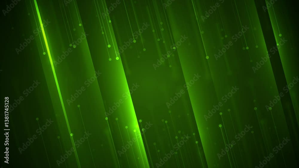 Aufkleber glowing green tech connection lines abstract futuristic background. seamless looping neon motion des