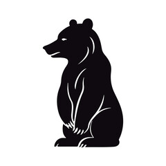 Bear Walking Silhouette. Bear: A Symbol of Strength.

