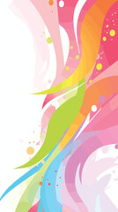Abstract colorful wave pattern with dynamic swirls and bright hues
