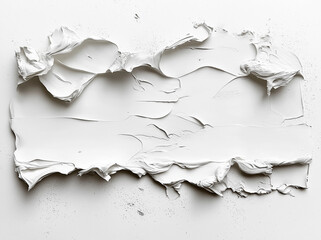 White background with a small smudged white ink stamp in the bottom right corner of A4 paper