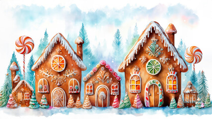 Gingerbread house village. Gingerbread House Day.