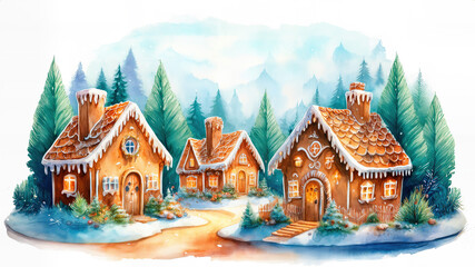 Gingerbread house village. Gingerbread House Day.