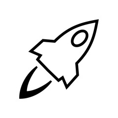Rocket launch minimal logo
