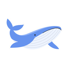 Big blue whale illustration