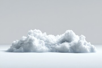 Snowdrift isolated on gray background. AI generated illustration.