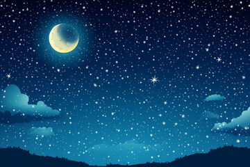 Calm Night Sky with Stars