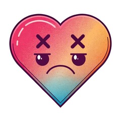 gradient hate emoji illustration on white backgroud