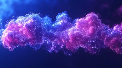 Beautiful flowing clouds with purple and blue glowing colors