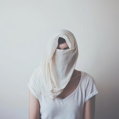 Masked figure indoors