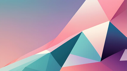 Abstract Pink Teal Purple Geometric Triangle Background Design