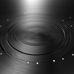 Fototapeta premium Brushed Metal Circular Texture Shiny Aluminium Stainless Steel Abstract Background Detail