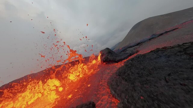 FPV Drone Flight Through Icelandic Volcano &ndash; Epic Cinematic Aerial Shot
