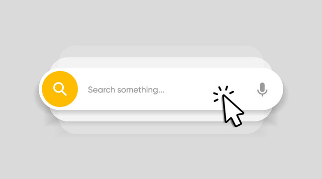 Search Bar with suggestions for UI UX design and web site. Search Address and navigation bar icon. Collection of search form templates for websites. Search engine web browser window template