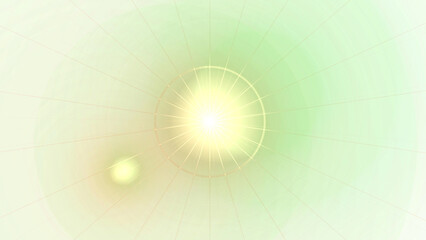 Obraz premium Abstract Light Burst in Pastel Green and Yellow