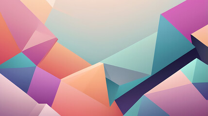 Fototapeta premium Abstract Geometric Background with Pastel Triangles and Polygonal Shapes