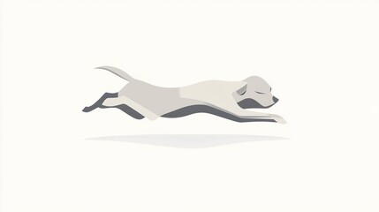Fototapeta premium Agile Canine in Motion A Sleek Illustration of a Dog Running with Grace and Speed for Fitness