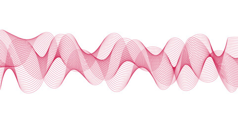 Abstract colorful wavy stripes on white background isolated, minimalistic geometric background with black and white wavy lines form spiral ribbon. Graphic design template banner, vector illustrator. 