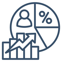 Market Share Icon Element For Design