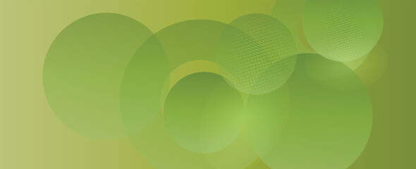 Abstract modern background with dynamic circle shapes and halftone dots. green gradient geometric shapes element. for booklet, banner, cover, poster, flyer, website, brochure. vector