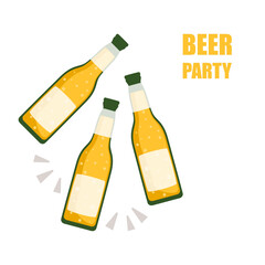 Alcoholic Drinks Vector Illustration Set, Beer Glass with Foam, Craft Beer, Brewery, Celebration, Party, Happy. Collection of Different Types of Beer Glasses, Separated for Graphic Background Design.