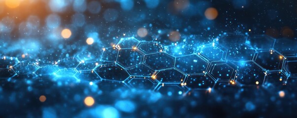 Futuristic Medical Technology Abstract Background with Hexagonal Patterns for Healthcare and Innovation