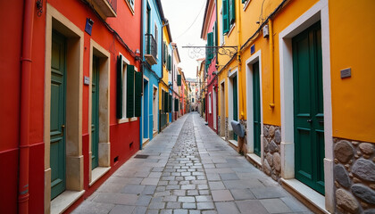 Obraz premium narrow street in the old town