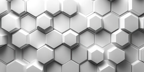 Geometric Abstract Design with Hexagonal Patterns and Modern Technology Aesthetic